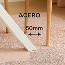 MESA STACY ROBLE OVAL BLANCO TAPA MELAMINA 1400x800x750mm
