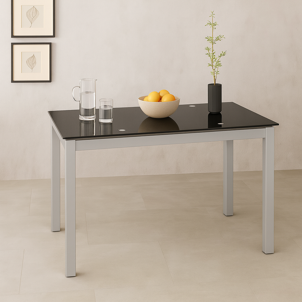 AMBIENTE MESA BISBE EXTENSIBLE NEGRA CERRADA