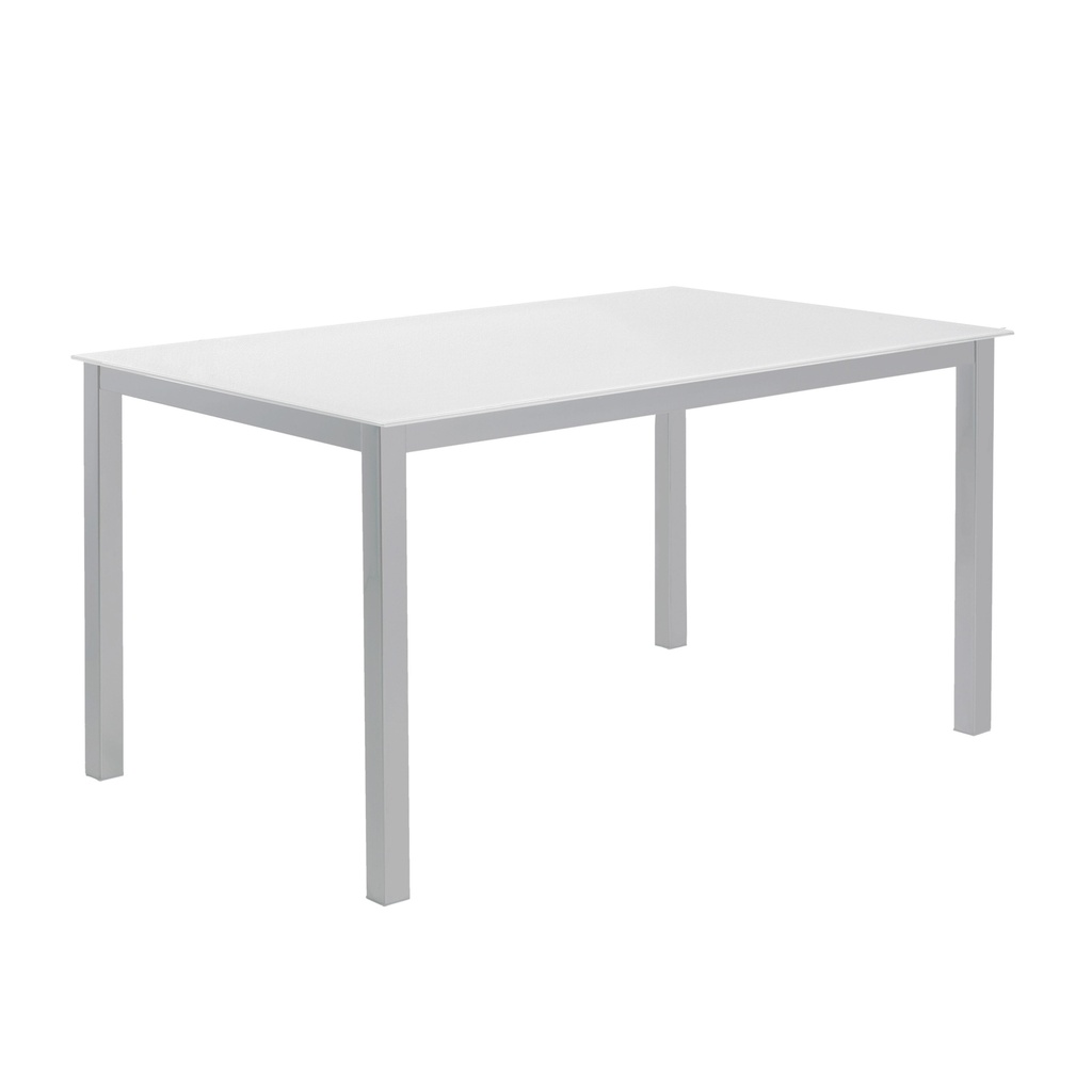 MESA CADELL FIJA 140 GRIS TAPA BLANCA