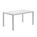 MESA CADELL FIJA 140 GRIS TAPA BLANCA