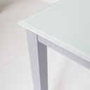 MESA CADELL FIJA 140 GRIS TAPA BLANCA