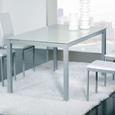 MESA CADELL FIJA 140 GRIS TAPA BLANCA