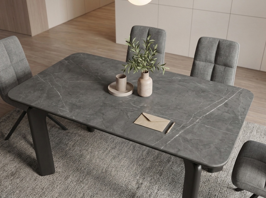 Tapa de la MESA FIJA ALBANY NEGRA MARMOL