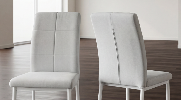 PACK DE 4 SILLAS ANNISTON GRIS LINO MARFIL