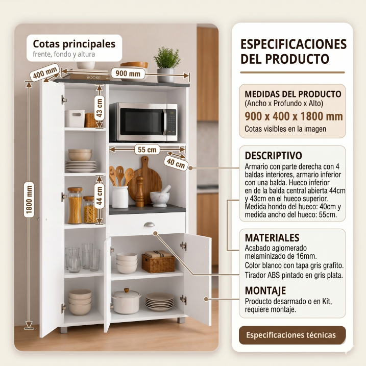 BUFFET ASFELD2 MULTIPUERTAS