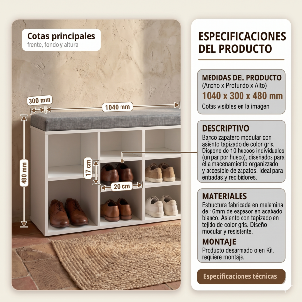 ZAPATERO BUTACA ERCOLANO BLANCO