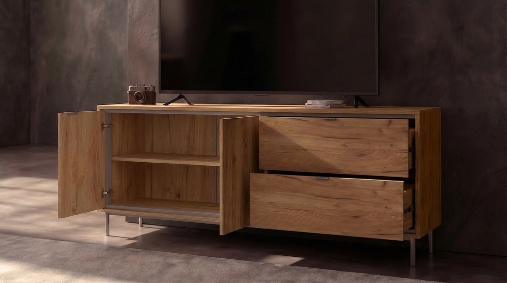 MESA TV SFORZA ROBLE NATURAL 180