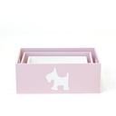 SET 3 CAJAS MADERA PUPPY