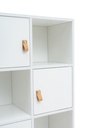 ESTANTERIA ANZIO BLANCA CON PUERTAS TIRADOR PU
