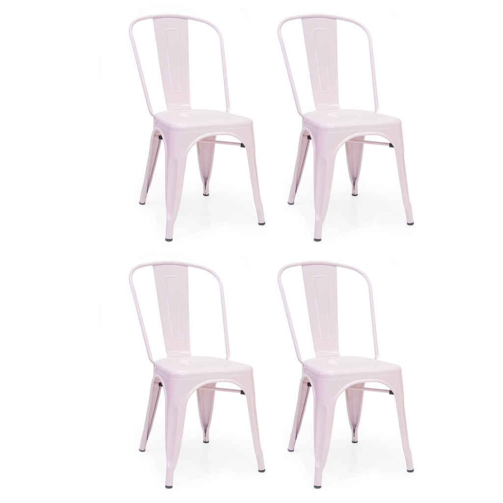 PACK 4 SILLAS LINX ROSA CLARO