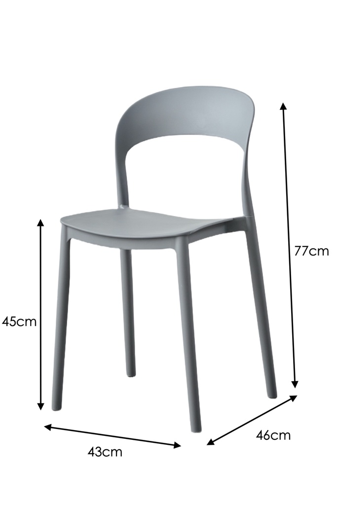 PACK 4 SILLAS PRINCETON GRIS