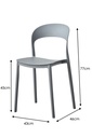 PACK 4 SILLAS PRINCETON GRIS