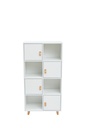 ESTANTERIA ANZIO BLANCA CON PUERTAS TIRADOR PU