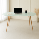 MESA ESCRITORIO SKAT TRANSLÚCIDO PATAS ASERRADAS