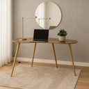 MESA ESCRITORIO POLARIS MARRÓN PATA ASERRADA