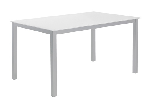[H201-2B90] MESA CADELL FIJA 140 GRIS TAPA BLANCA