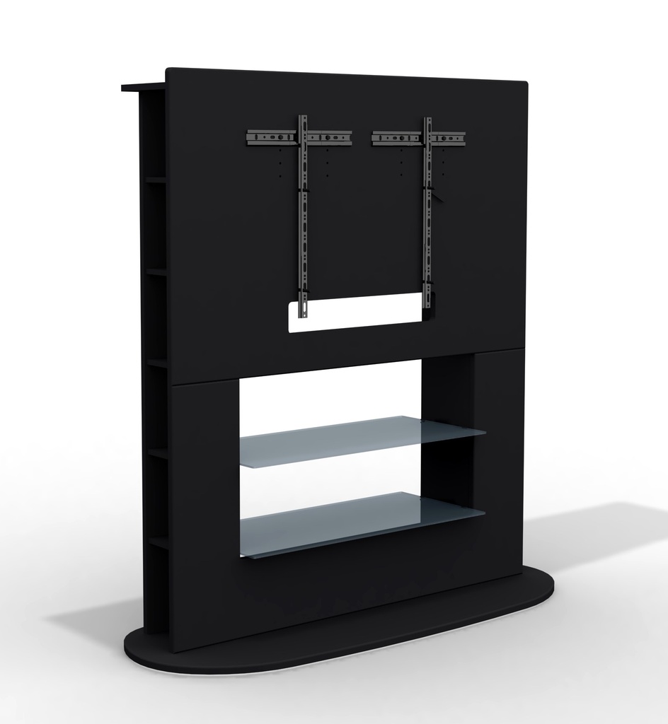[M701-N42] MESA TV MURAL NAIRE 1350x1429x525mm