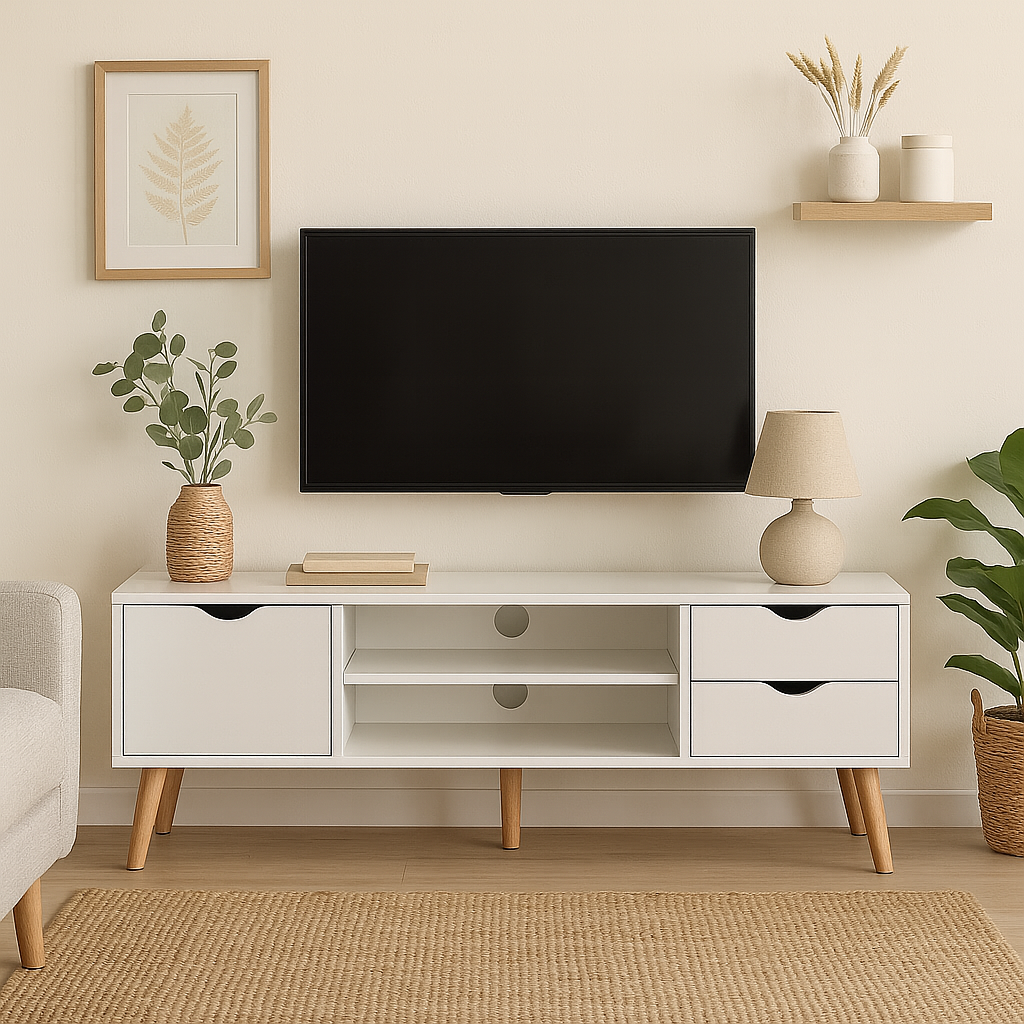 MESA TV FIANO BLANCA 120
