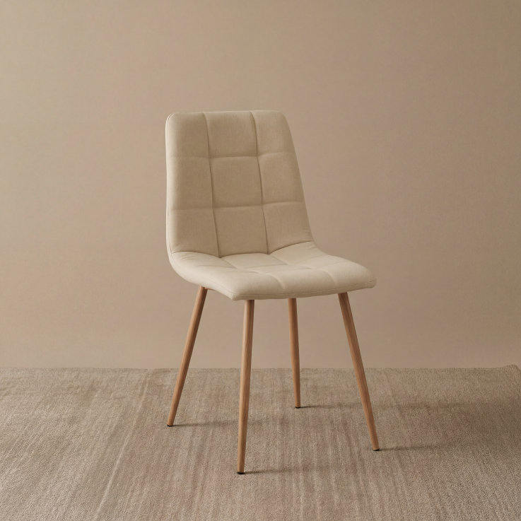 [HC430-BG] PACK 4 SILLAS PORTLAND BEIGE PATA ASERRADA