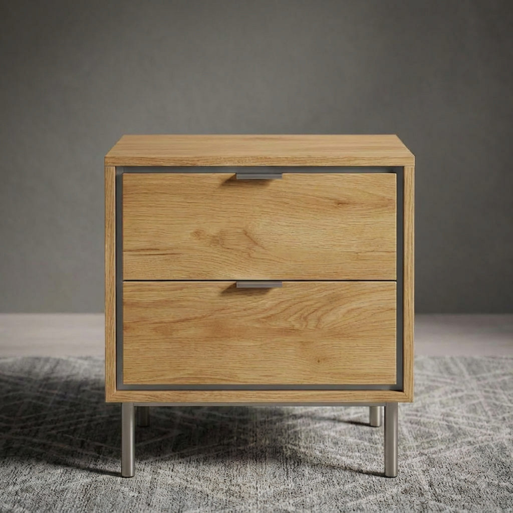 [HV320-ASR] MESITA 2 CAJONES  SFORZA ROBLE NATURAL