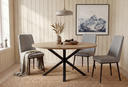MESA STACY ROBLE ASERRADO OVAL NEGRA TAPA MELAMINA 1600x900x750mm 