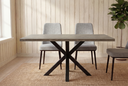 MESA STACY TAPA ROBLE ASERRADO RECTANGULAR NEGRO 1600x900x750mm