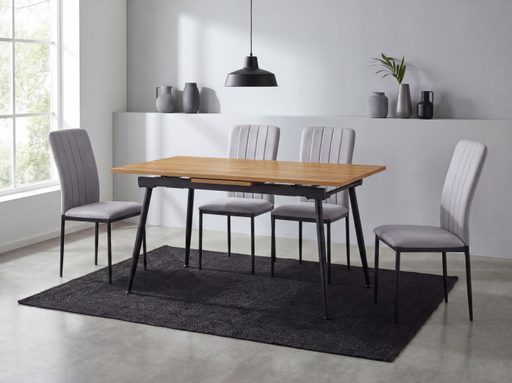 [HT018-ASR TRENTON] MESA TRENTON EXTENSIBLE ROBLE ASERRADO 120CM