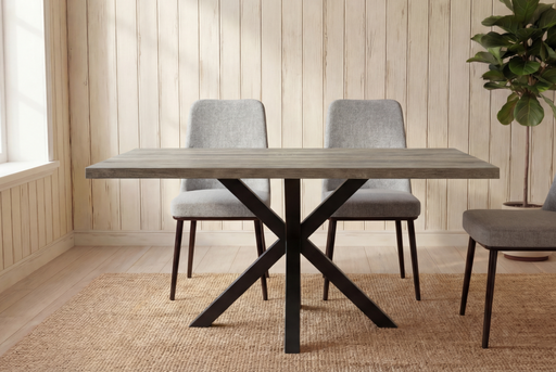 [HT297-TN] MESA STACY TAPA ROBLE ASERRADO RECTANGULAR NEGRO 1400x800x750mm